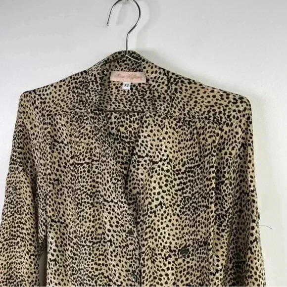 Mara Hoffman Silk Leopard Animal Print Button Down Mini Dress - Picture 4 of 10